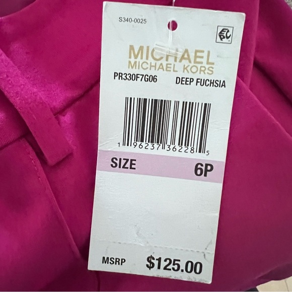 Micheal Kors Fuchsia Straight Leg Ankle Trouser |Size 6P| - Picture 5 of 6